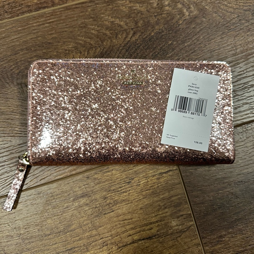 Kate Spade - Rose Glitter Large Wallet